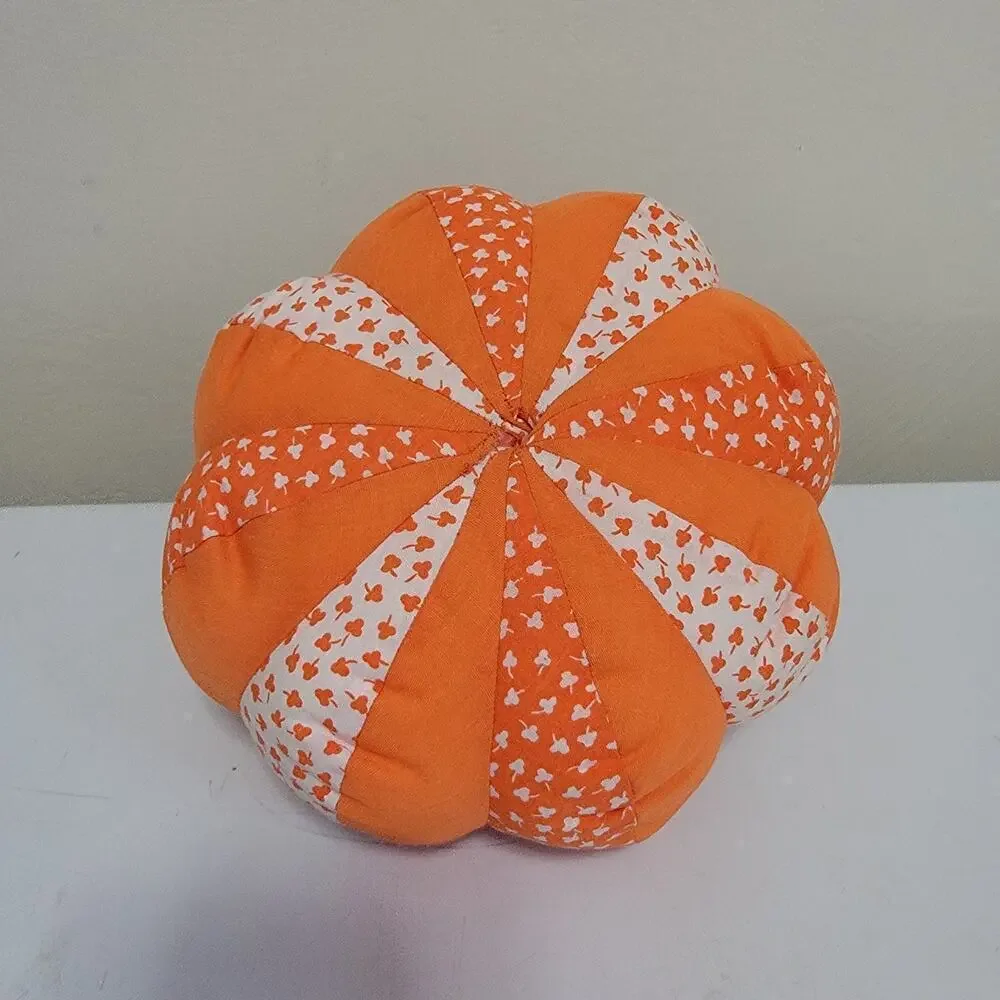 Vintage Mid Century Pumpkin Fall Halloween Holiday Home Decoration Plush